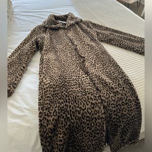 Selling Calvin Klein faux leopard fur coat in size Small